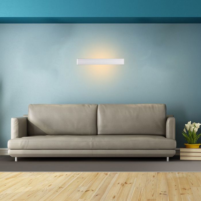 LED WALL LIGHT ALUMINIUM 20W DL 2470lm 150° 610X90X35 WHITE IP44