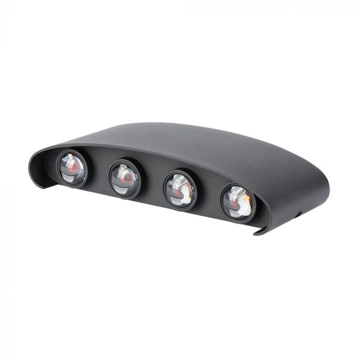 LED WALL LIGHT ALUMINIUM 7W WW 870lm 150° 220X48X90 SAND BLACK IP65
