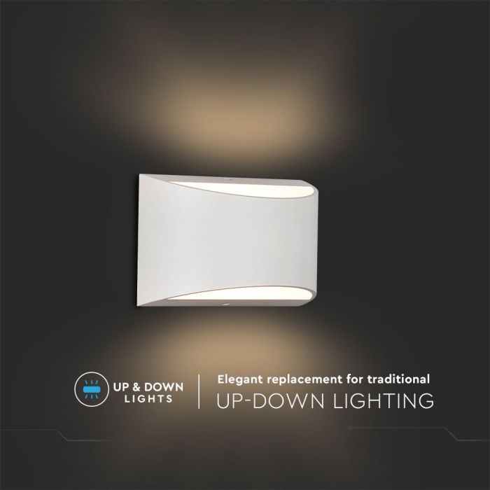 LED WALL LIGHT WHITE 10W DL 1280lm 120° ALUMINIUM IP54