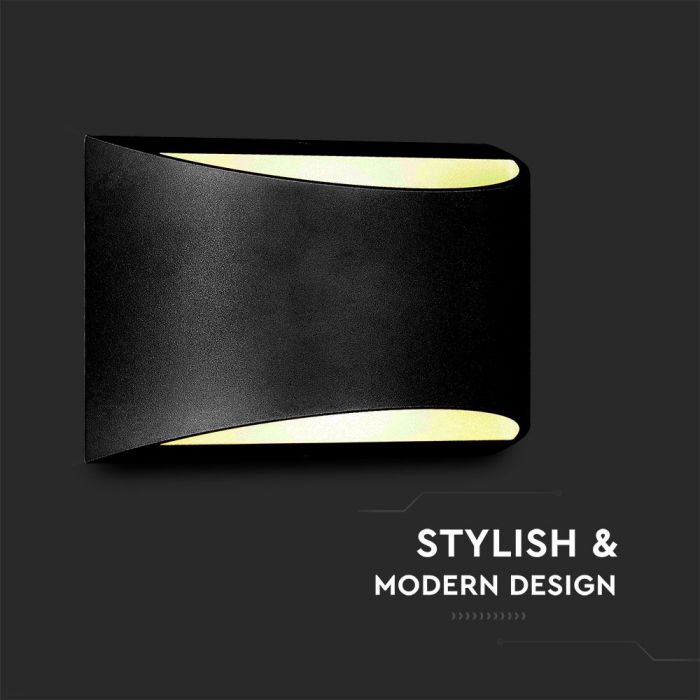LED WALL LIGHT BLACK 9W DL 1280lm 120° ALUMINIUM IP54