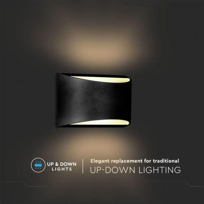 LED WALL LIGHT BLACK 9W DL 1280lm 120° ALUMINIUM IP54