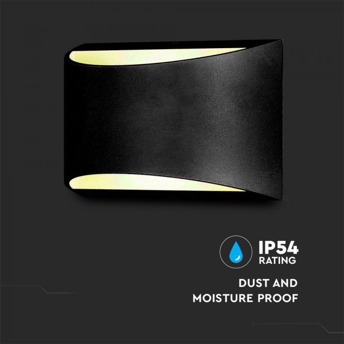 LED WALL LIGHT BLACK 9W DL 1280lm 120° ALUMINIUM IP54