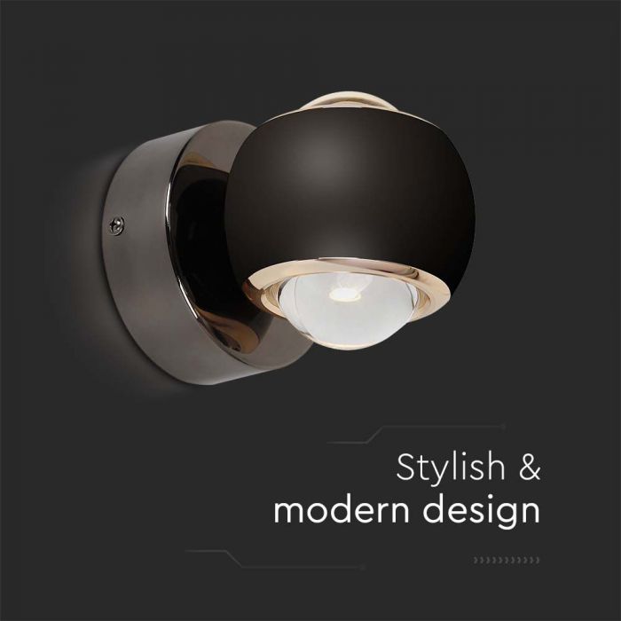LED WALL LAMP LIGHT 10W WW 950lm 60° 135x100mm BLACK