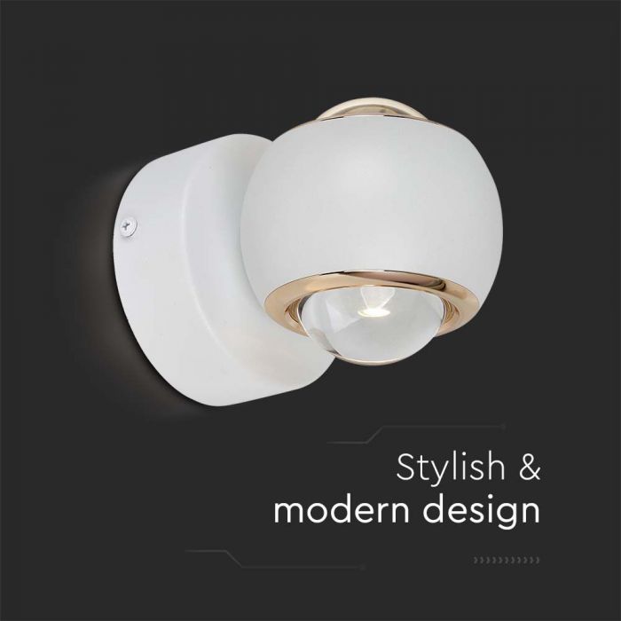 LED WALL LAMP LIGHT 10W WW 950lm 60° 135x100mm WHITE
