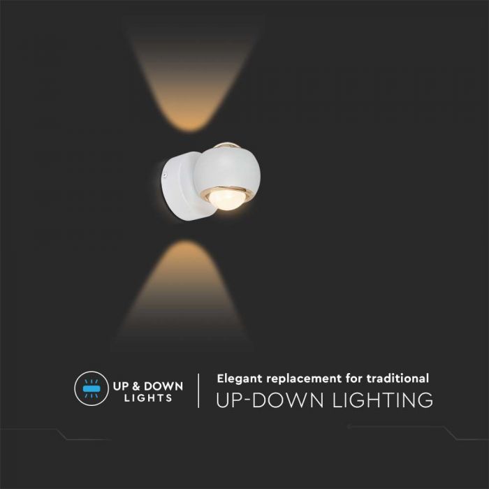 LED WALL LAMP LIGHT 10W WW 950lm 60° 135x100mm WHITE