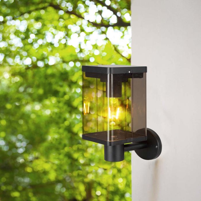 LED SOLAR WALL LAMP E27 WITH MICROWAVE SENSOR 2.5W WW 150lm