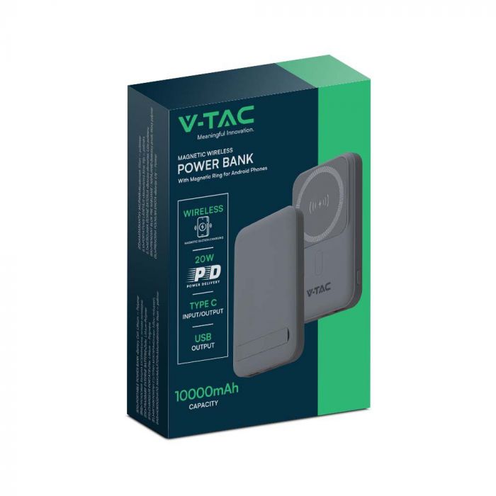 POWER BANK 10000mAh/37wh 3.7v USB & TYPE-C OUTPUT WHITE