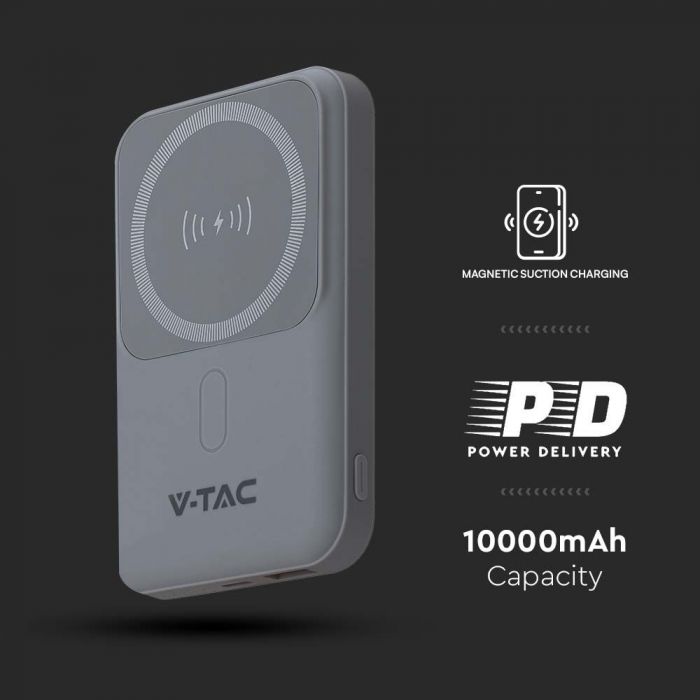 POWER BANK 10000mAh/37wh 3.7v USB & TYPE-C OUTPUT WHITE