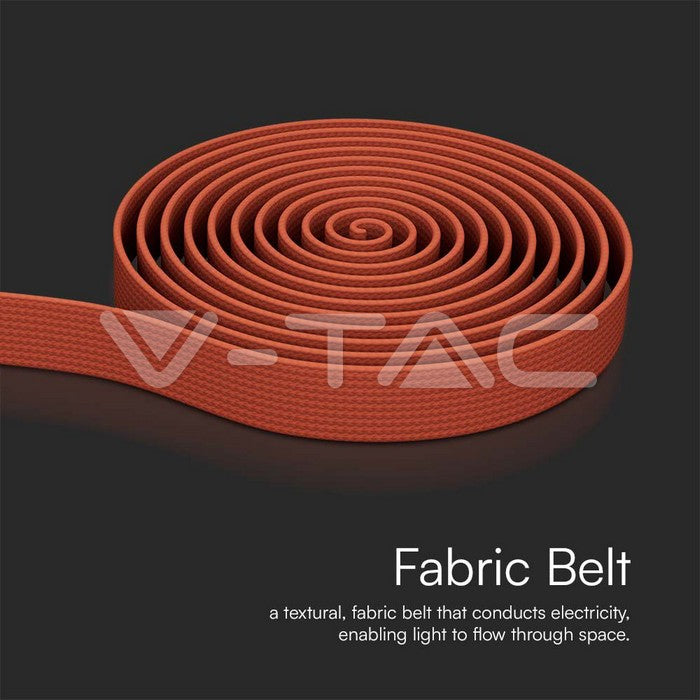 TRACK FABRIC BELT 10M/ROLL BEGONIA RED BODY