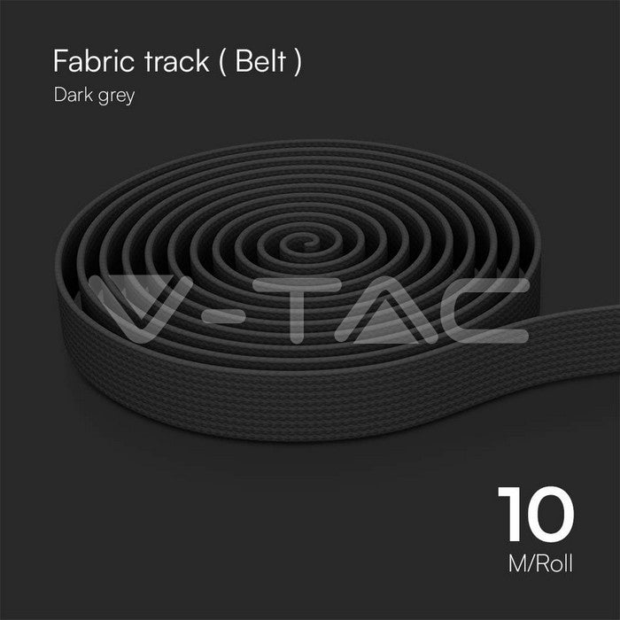 TRACK FABRIC BELT 10M/ROLL DARK GRAY BODY