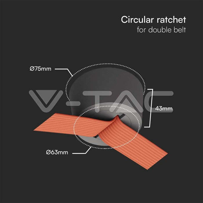 TWO FUNCTION REMOTE SURFACE CANOPY FEEDER/CIRCULAR RATCHET FOR DOUBLE BELT SANDY BLACK 75x43mm