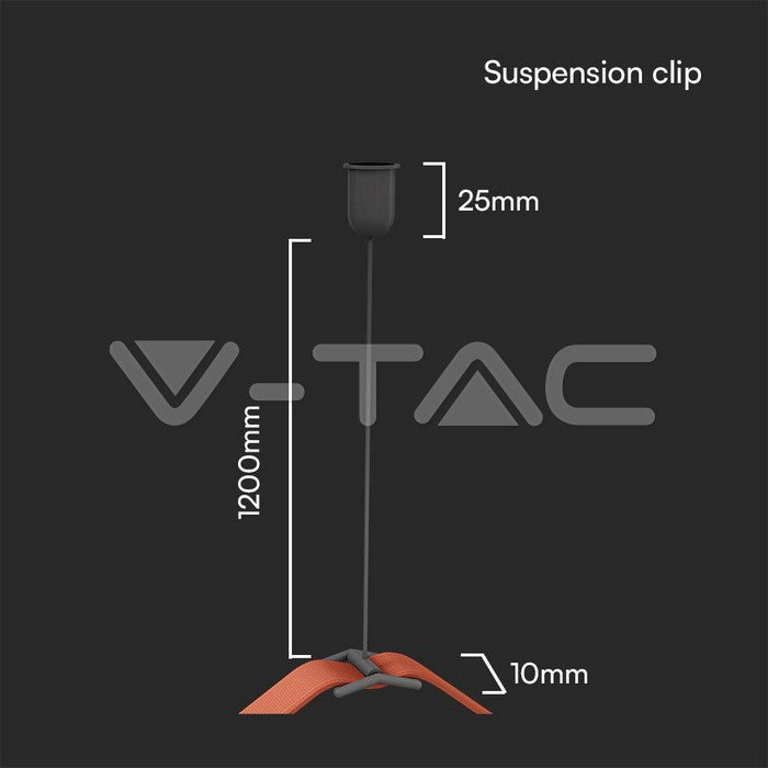SUSPENSION CLIP Max 1200MM SANDY BLACK 40x40x1200mm