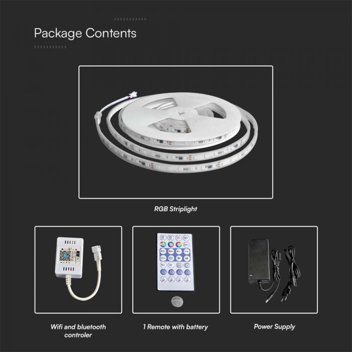 LED MAGIC STRIP RGB 13W/M 60 LEDS/M 24V - SET 5M IP65