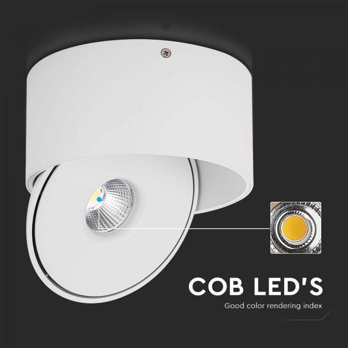 LED SURFACE COB DOWNLIGHT 28W 3IN1 2500lm 25° 178x87mm WHITE