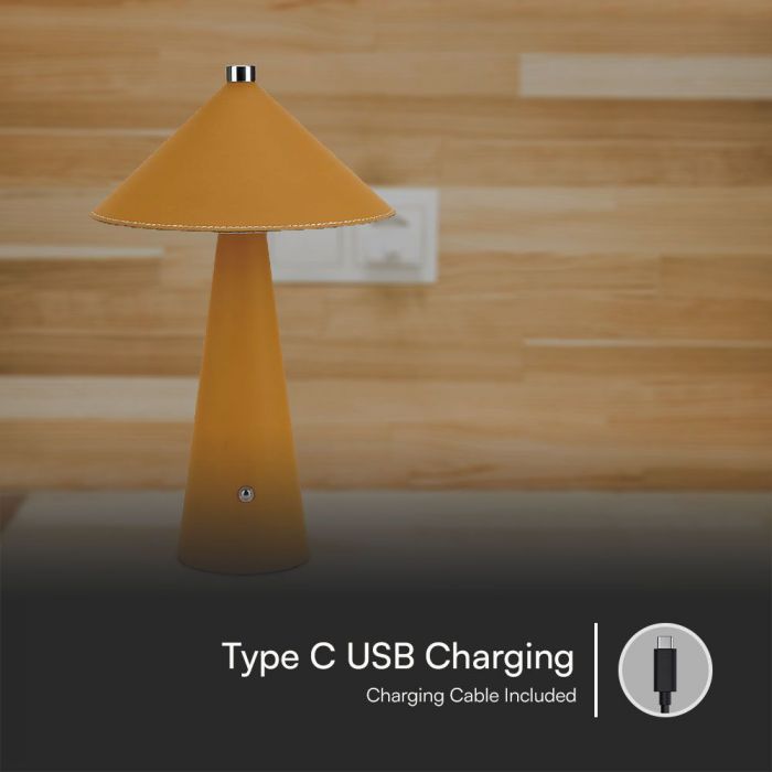 LED TABLE LAMP TOUCH DIMMABLE/RECHARGEABLE 3W 240lm 3IN1 200x330mm YELLOW