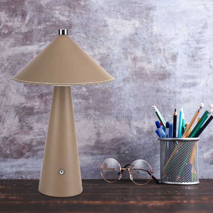 LED TABLE LAMP TOUCH DIMMABLE/RECHARGEABLE 3W 240lm 3IN1 200x330mm BROWN
