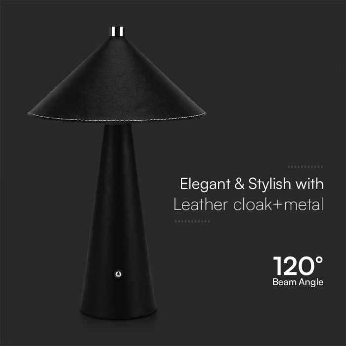 LED TABLE LAMP TOUCH DIMMABLE/RECHARGEABLE 3W 240lm 3IN1 200x330mm BLACK