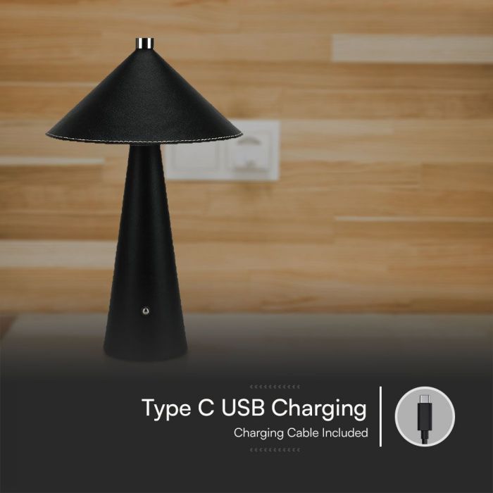 LED TABLE LAMP TOUCH DIMMABLE/RECHARGEABLE 3W 240lm 3IN1 200x330mm BLACK