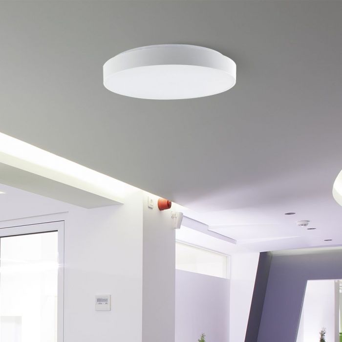 LED DESIGNER Ceiling Light with Remote Control CCT Changing 30/60/30W 6000lm 360° 495x66mm DIMMABLE -ELEGANT WHITE
