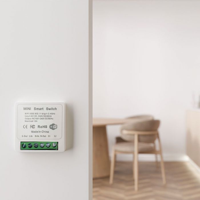 LED MINI ON-LINE SWITCH 1 GANG Max150W 42.6x42.6x20mm