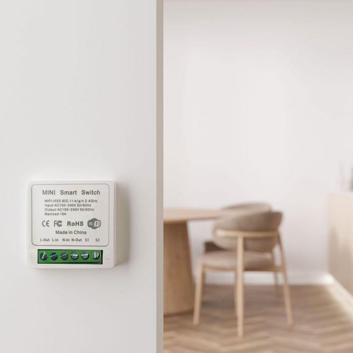 LED MINI ON-LINE SWITCH 2 GANG Max150W 42.6x42.6x20mm