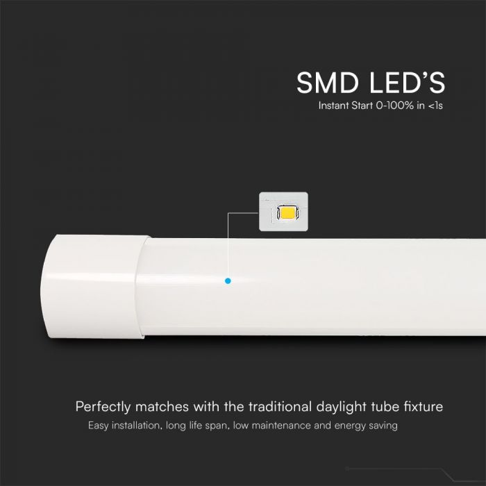 LED PRISMATIC SLIM FITTING 40W 3IN1 4800lm 120° 1166x26x76mm SAMSUNG CHIP