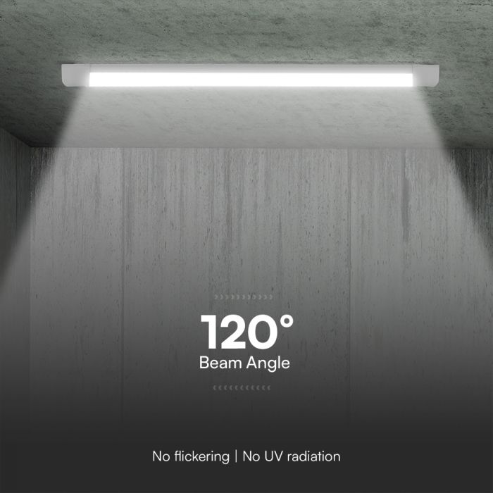 LED PRISMATIC SLIM FITTING 50W 3IN1 6000lm 120° 1466x26x76mm SAMSUNG CHIP