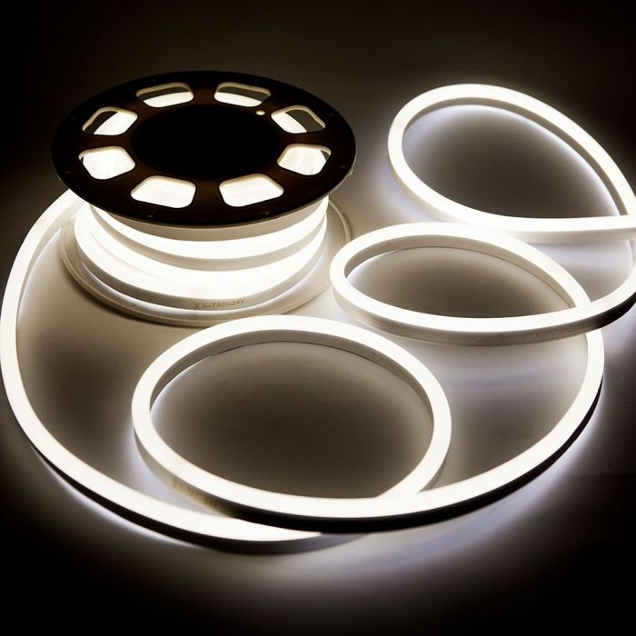 LED NEON FLEX 120LEDs CW 24V 8W 500lm 10M/ROLL 160° IP65