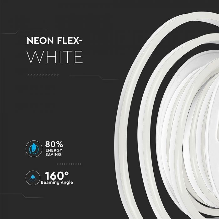 LED NEON FLEX 120LEDs CW 24V 8W 500lm 10M/ROLL 160° IP65