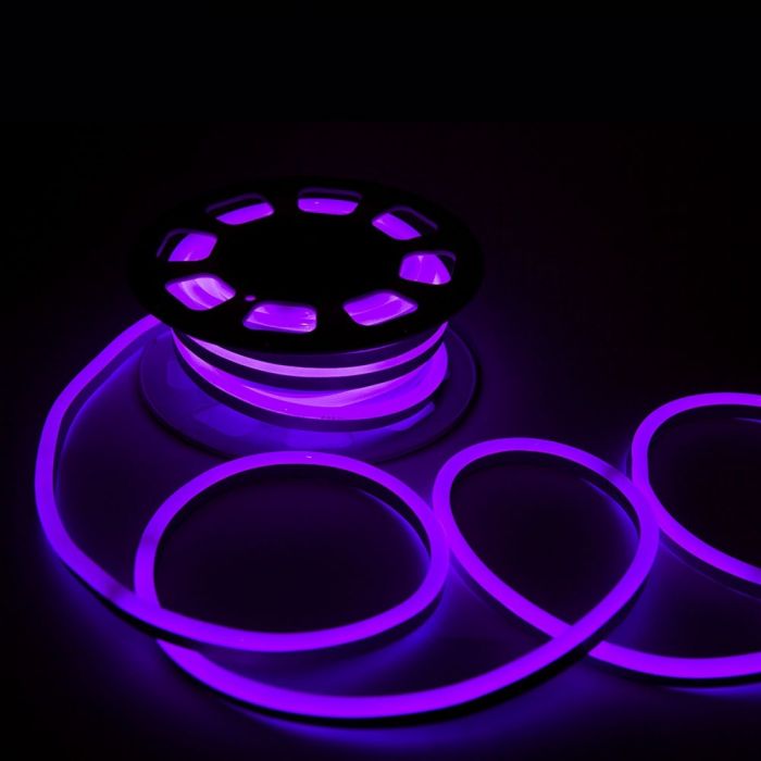 LED NEON FLEX 120LEDs VIOLET 24V 8W 320lm 10M/ROLL 160° IP65