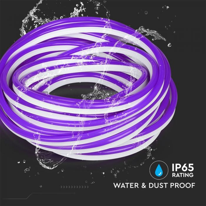LED NEON FLEX 120LEDs VIOLET 24V 8W 320lm 10M/ROLL 160° IP65