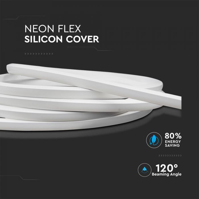LED NEON FLEX 238LEDs CW 24V 8W 530lm 5M/ROLL 120° CRI 95+ IP65