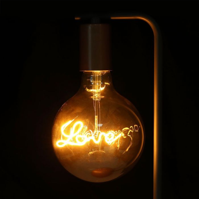 LED Bulb 5W E27 Filament G125 Smoky Glass 2200K