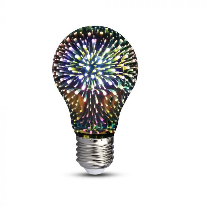 LED E27 3D FILAMENT LAMP 3W WW 20lm 360° 60X105