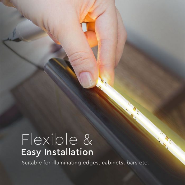 LED STRIP LIGHT COB RGB 10MM 13W 5M/ROLL 24V