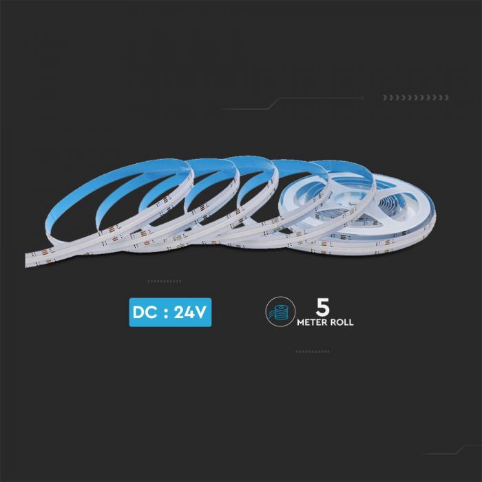 LED STRIP LIGHT COB RGB 10MM 13W 5M/ROLL 24V