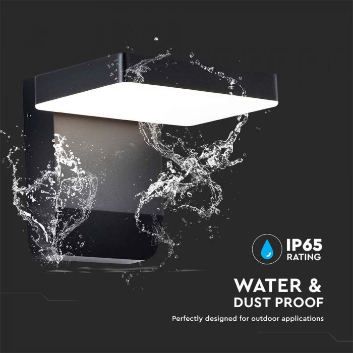 LED WALL LIGHT BLACK SQUARE 17W DL 2580lm 350° 178x170x160 ALUMINIUM IP65