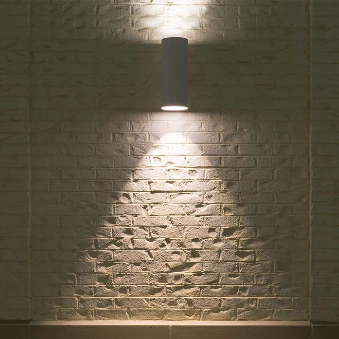 LED WALL LIGHT 2XGU10 FITIING ROUND WHITE IP54