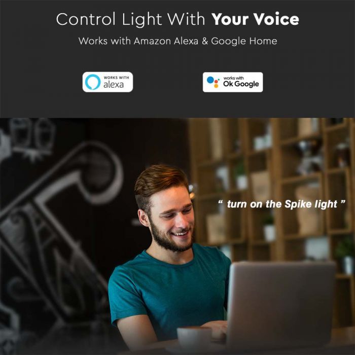 LED 3*7W WIFI LED SPIKE LIGHT 3IN1+RGB IP65 BLACK