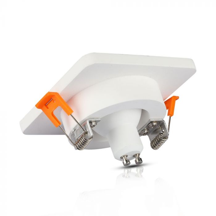 GU10 Fitting Gypsum Metal White Plaster Matt Rose Gold, Square, Recessed