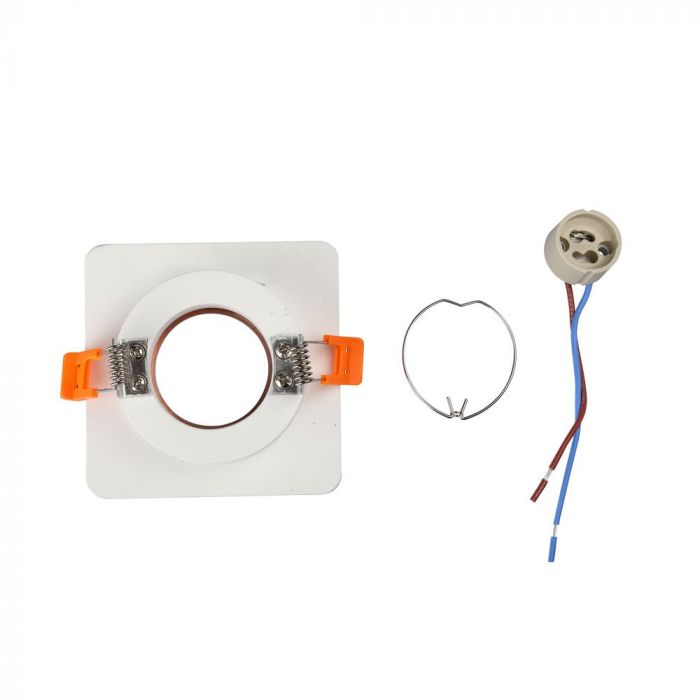 LED BRACKET GU10 SQUARE GYPSUM WITH MATT ROSE GOLD BOTTOM 100X100X40 (80)