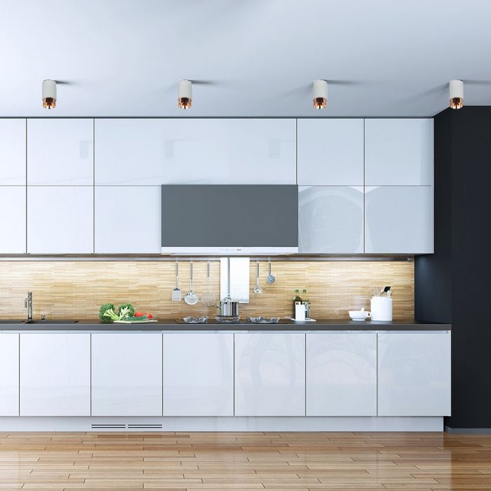 GU10 Fitting Gypsum Metal Grey Concrete Matt Rose Gold Bottom