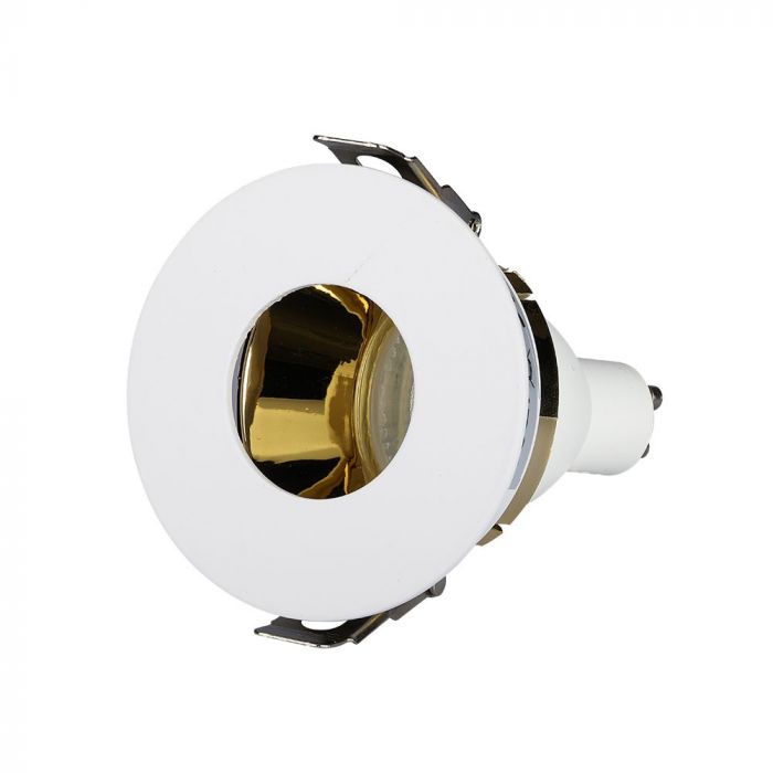 GU10 Fitting White, Gold Round