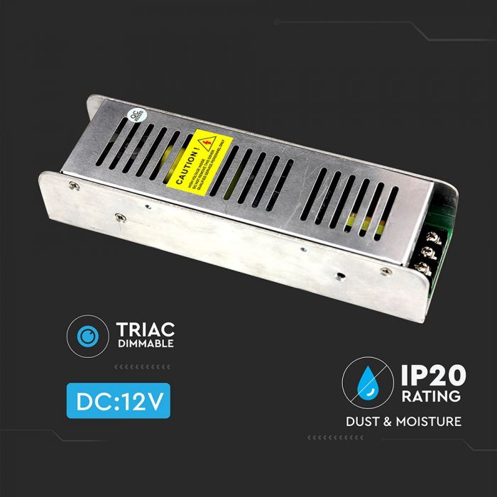 LED POWER SUPPLY 150W 12V 12.5A SLIM TRIAC DIMMABLE