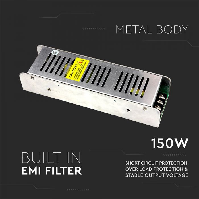 LED POWER SUPPLY 150W 12V 12.5A SLIM TRIAC DIMMABLE
