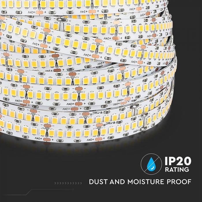 LED STRIP LIGHT 2835 SMD 240LEDs CW 24V 18W/1500lm/M (10M) CRI 95+