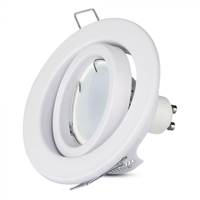 GU10 Housing Round Changing Angle White