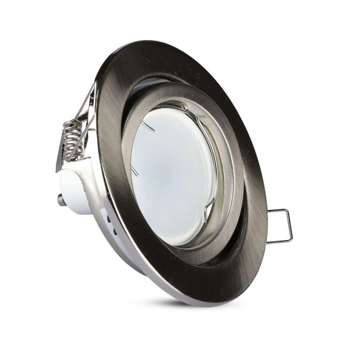GU10 Housing Round Changing Angle Satin Nickel