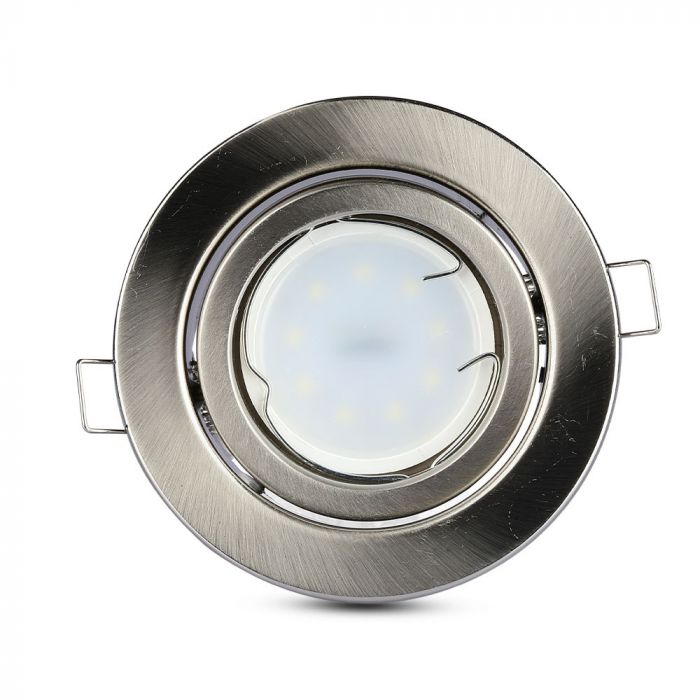 GU10 Housing Round Changing Angle Satin Nickel