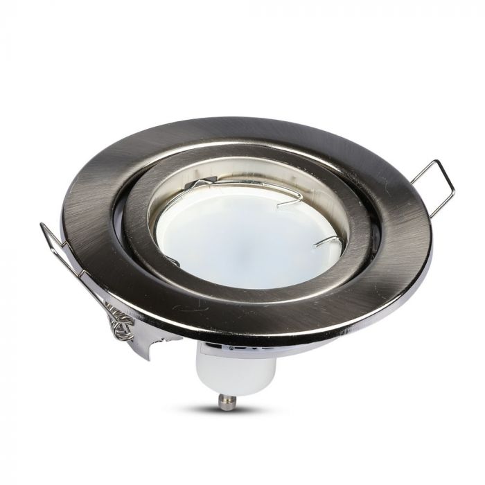 GU10 Housing Round Changing Angle Satin Nickel